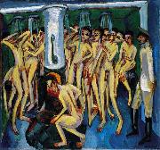 Ernst Ludwig Kirchner The soldier bath or Artillerymen Sweden oil painting artist